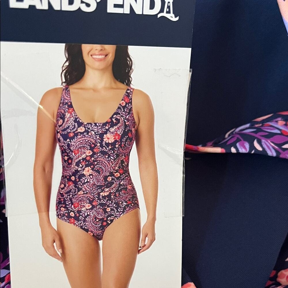 NWT Lands’ End Slimming Grecian Swim Suit One Piece Swimsuit S